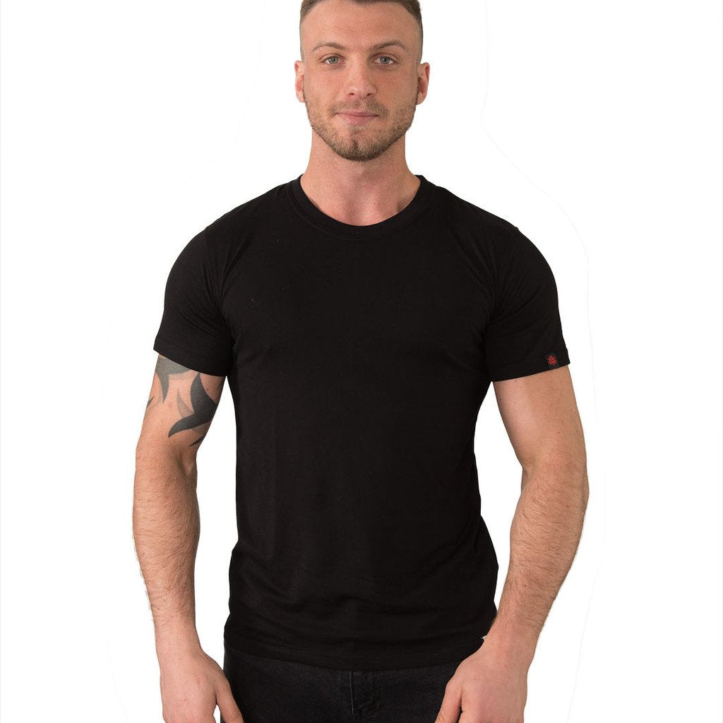 Tshirt Unisex Blank Black 180GSM Organic Fairtrade