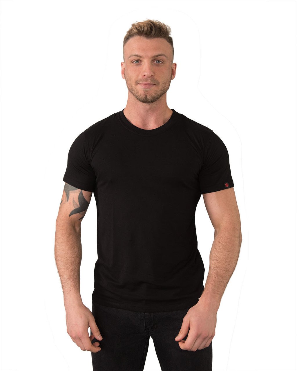 Tshirt Unisex Blank Black 180GSM Organic Fairtrade