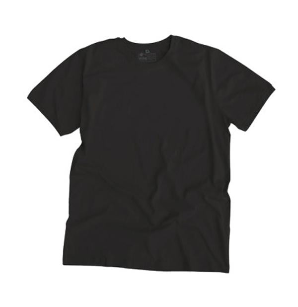 Tshirt Unisex Blank Black 180GSM Organic Fairtrade