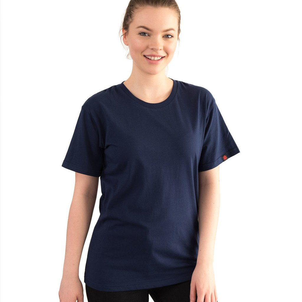 Tshirt Round Neck Unisex Navy Blue Organic Fairtrade