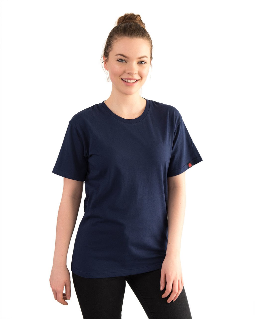 Tshirt Round Neck Unisex Navy Blue Organic Fairtrade